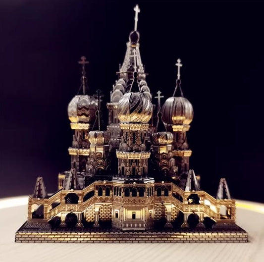 Saint Basil's Cathedral 3D Metal Model Puzzle | DIY Craft Brain Teaser Assembly Toy for All Ages