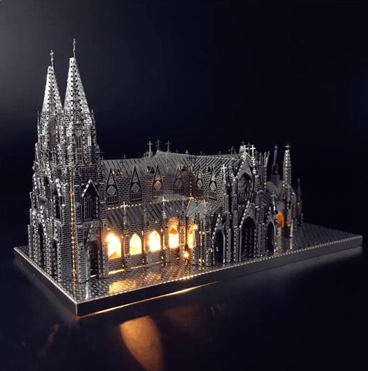 3D Stereoscopic Metal St. Patrick's Cathedral New York Model Puzzle - DIY Handmade Educational Assembly Toy
