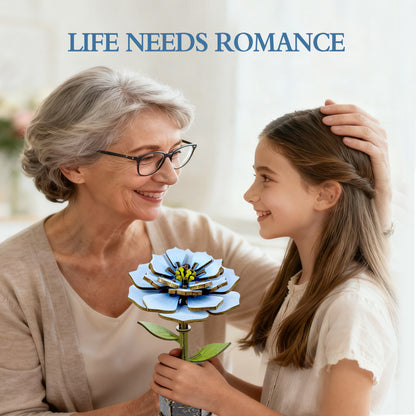 3D Peony Flower Puzzle Wooden DIY Coloring Toy Two-in-One Set Handmade Puzzle