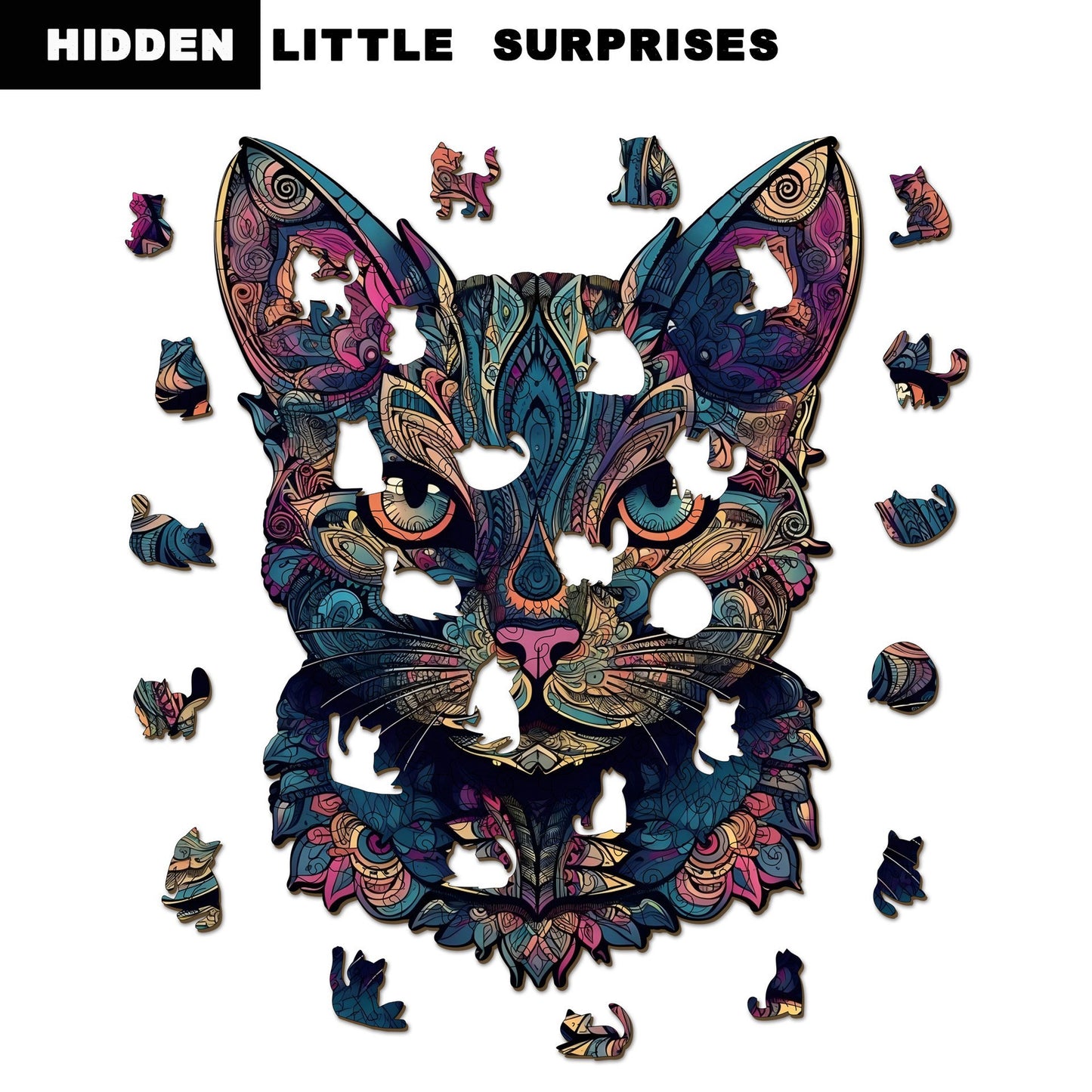 Unique Irregular Wooden Puzzles, Educational Stress Relief Toys