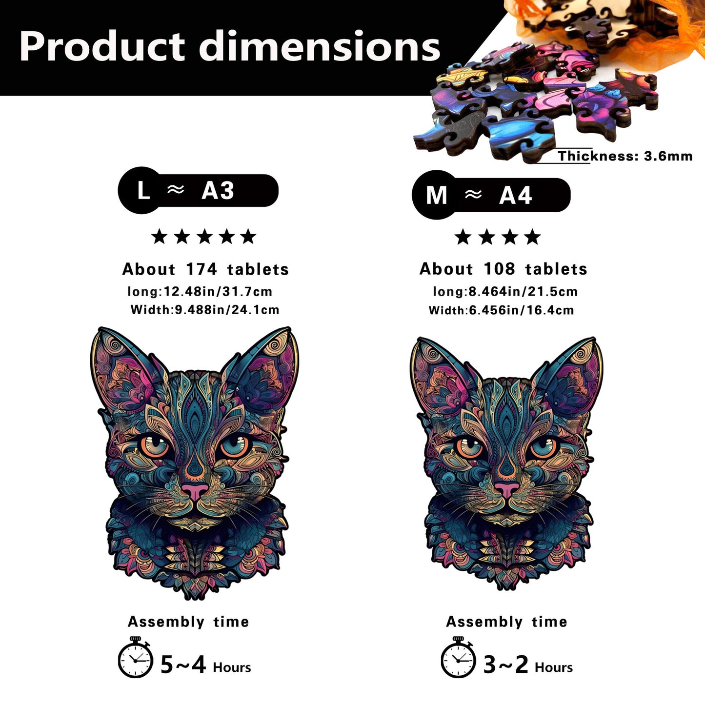 Unique Irregular Wooden Puzzles, Educational Stress Relief Toys