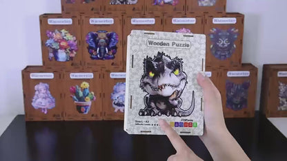 Dinosaur Puzzle Wooden Irregular Shape Assembly Toy Educational Stress Relief Puzzle